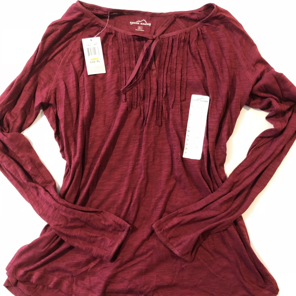 Eddie Bauer long sleeve Maroon Top